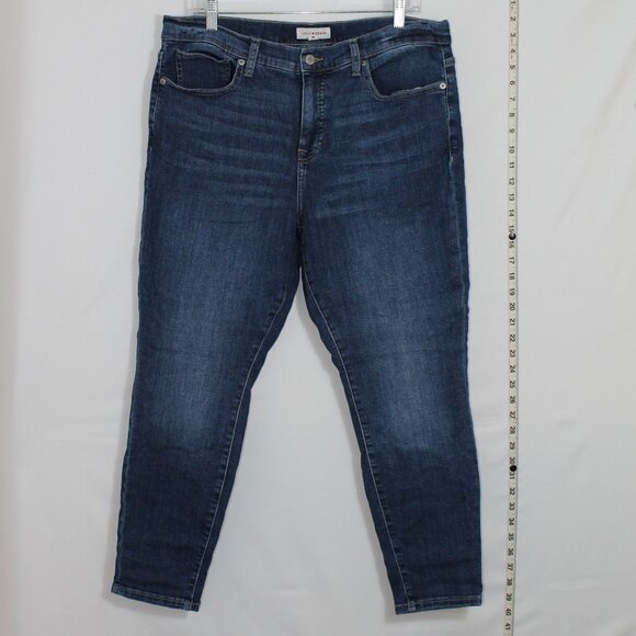 Lucky Brand Ava Mid-Rise Skinny 5 pocket design dark denim jeans 16/33 - Picture 1 of 9